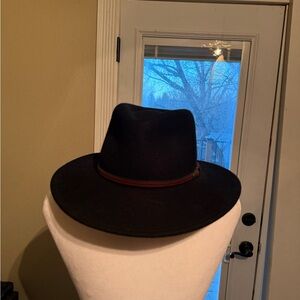 Stetson Black cowboy Hat with Brown Band